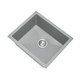 533x457mm Concrete Grey Carysil Granite Single Bowl Kitchen Sink