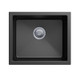 533x457mm Black Carysil Granite Single Bowl Kitchen Sink