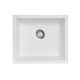 533x457mm White Carysil Granite Single Bowl Kitchen Sink
