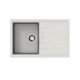 White Carysil Vivaldi D100S Granite Single Bowl with Drain Board Stone Kitchen Sink 780*500*205mm