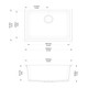 635x469x241mm Black Granite Single Bowl Undermount Kitchen Sink