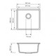 457x406mm White Carysil Granite Single Bowl Kitchen Sink