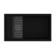 Black Carysil Harmony SD780 Granite Single Bowl Stone Kitchen Sink 780*460*250mm(with Bottom Grid & Colander)
