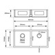 860x440x200mm Chrome Stainless Steel Double Bowl Kitchen Sink