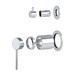 LUCID PIN Series Chrome Diverter Mixer Trim Kit With Separate Cover Plate (match CLPD)