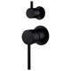 LUCID PIN Series Black Diverter Mixer Trim Kit With Separate Cover Plate (match CLPD)