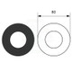 80mm Matte Black Round Cover Plate For WM26.02
