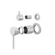 LUCID PIN Series Brushed Nickel Diverter Mixer Trim Kit With Separate Cover Plate (match CLPD)