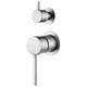 LUCID PIN Series Brushed Nickel Diverter Mixer Trim Kit With Separate Cover Plate (match CLPD)