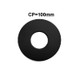 Round Black Cover Plate 100mm