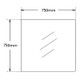 750x750mm Pencil Edge Rectangle Plain Mirror