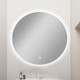 600mm Carysil Round 3 Color Lighting Backlit LED Mirror Touch Sensor Switch Defogger Pad Wall Mounted