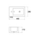 460x280x170mm Gloss White Wall Hung Basin