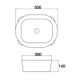 500x360x140mm Gloss White Above Counter Basin
