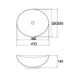 405x335x145mm Gloss White Above Counter Basin