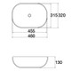 465x320x135mm Matte White Above Counter Basin