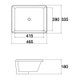 465x335x180mm Gloss White Undermount Basin