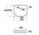 415x365x100mm Gloss White Above Counter Basin