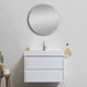 800mm Matte Brushed Nickel Framed Mirror