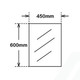 600x450mm Pencil Edge Rectangle Plain Mirror