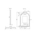 600*900mm Brushed Copper Framed Arch LED Mirror