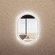 600*900mm 3 Lighting Options controlled Touch Sensor Switch Frontlit and Backlit Brushed Copper Framed LED Mirror
