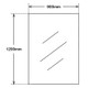 1290x900mm Pencil Edge Rectangle Plain Mirror