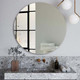 800mm Pencil Edge Round Plain Mirror