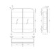 750*800*150mm Carysil Grand Origianl Walnut Melamine Plywood Shaving Cabinet(Double Doors)