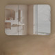 1200*800*150mm Carysil Grand Origianl Walnut Melamine Plywood Shaving Cabinet(Three Doors)