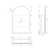 600*900*150mm Carysil Imperial Original Walnut Melamine Plywood Arch Shaving Cabinet(Single Door)