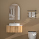 600*900*150mm Carysil Imperial Original Walnut Melamine Plywood Arch Shaving Cabinet(Single Door)