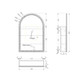 600*900*150mm Carysil Imperial Original Walnut Melamine Plywood Arch LED Shaving Cabinet(Single Door)