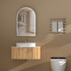 600*900*150mm Carysil Imperial Original Walnut Melamine Plywood Arch LED Shaving Cabinet(Single Door)