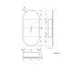 450*900*150mm Carysil Noble Original Walnut Melamine Plywood Oval Shaving Cabinet(Single Door)