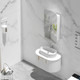 450*900*150mm Carysil Earls Matte White Melamine Plywood Squircle Shaving Cabinet(Single Door)