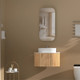 450*900*150mm Carysil Earls Original Walnut Melamine Plywood Squircle Shaving Cabinet(Single Door)
