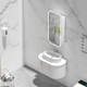 450*900*150mm Carysil Earls Matte White Melamine Plywood Squircle LED Shaving Cabinet(Single Door)