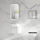 450*900*150mm Carysil Earls Matte White Melamine Plywood Squircle LED Shaving Cabinet(Single Door)