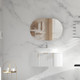 900*600*150mm Carysil Mystic Matte White Melamine Plywood Oval Shaving Cabinet(Double Doors)