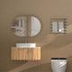 900*600*150mm Carysil Mystic Origianl Walnut Melamine Plywood Oval Shaving Cabinet(Double Doors)