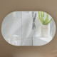 1200*750*150mm Carysil Mystic Origianl Walnut Melamine Plywood Oval Shaving Cabinet(Three Doors)