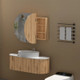 1200*750*150mm Carysil Mystic Origianl Walnut Melamine Plywood Oval Shaving Cabinet(Three Doors)