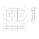 1200*750*150mm Carysil Mystic Origianl Walnut Melamine Plywood Oval Shaving Cabinet(Three Doors)
