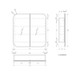 750*800*150mm Carysil Grand Matte White Melamine Plywood Shaving Cabinet(Double Doors)