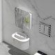 750*800*150mm Carysil Grand Matte White Melamine Plywood Shaving Cabinet(Double Doors)
