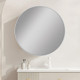 800mm Carysil Round Brushed Nickel Framed Mirror