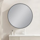 800mm Carysil Round Gun Metal Grey Framed Mirror