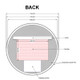 750mm Carysil Round 3 Color Lighting Gold Framed LED Mirror Touch Sensor Switch Defogger Pad