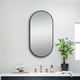 500x1000mm Matte Black Framed LED Dressing Mirror